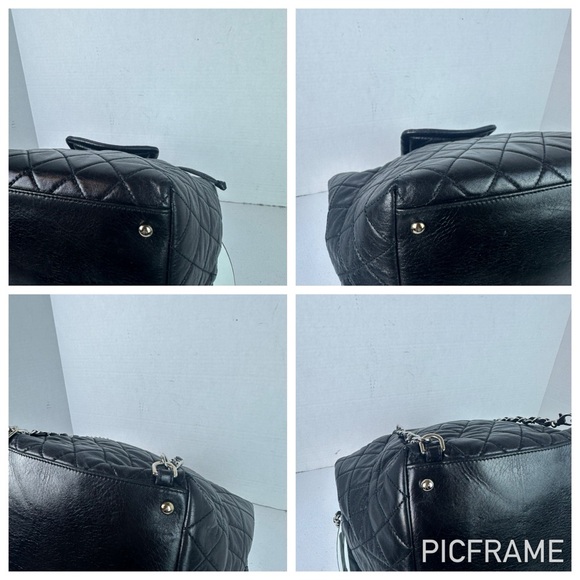 CHANEL Matelasse Backpack Bag Leather Logo Black - Picture 5 of 12